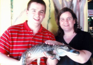 I mean really...how dangerous can a gator be with its mouth taped shut?!
