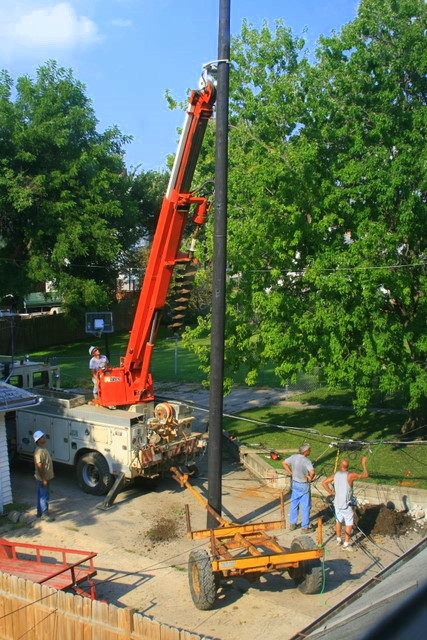 One of the new poles, our drive
