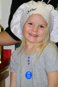 Being a chef at the Pizza Parlor~also one of her favorites